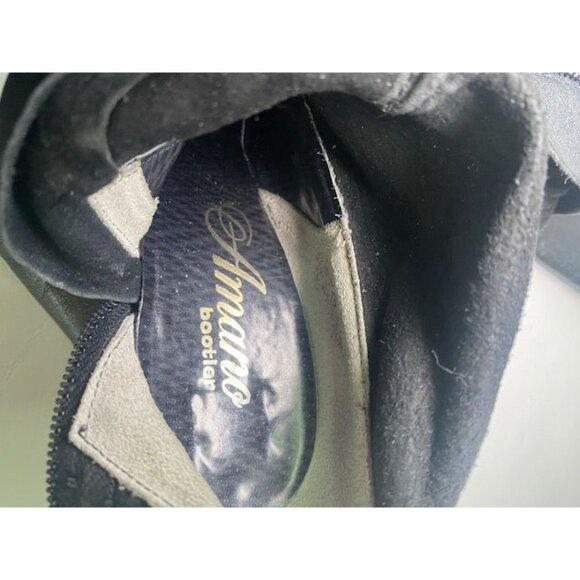 Vintage Amano Bootier Women's Black Leather Knee-High Go Go Boots With Heels - Picture 3 of 13